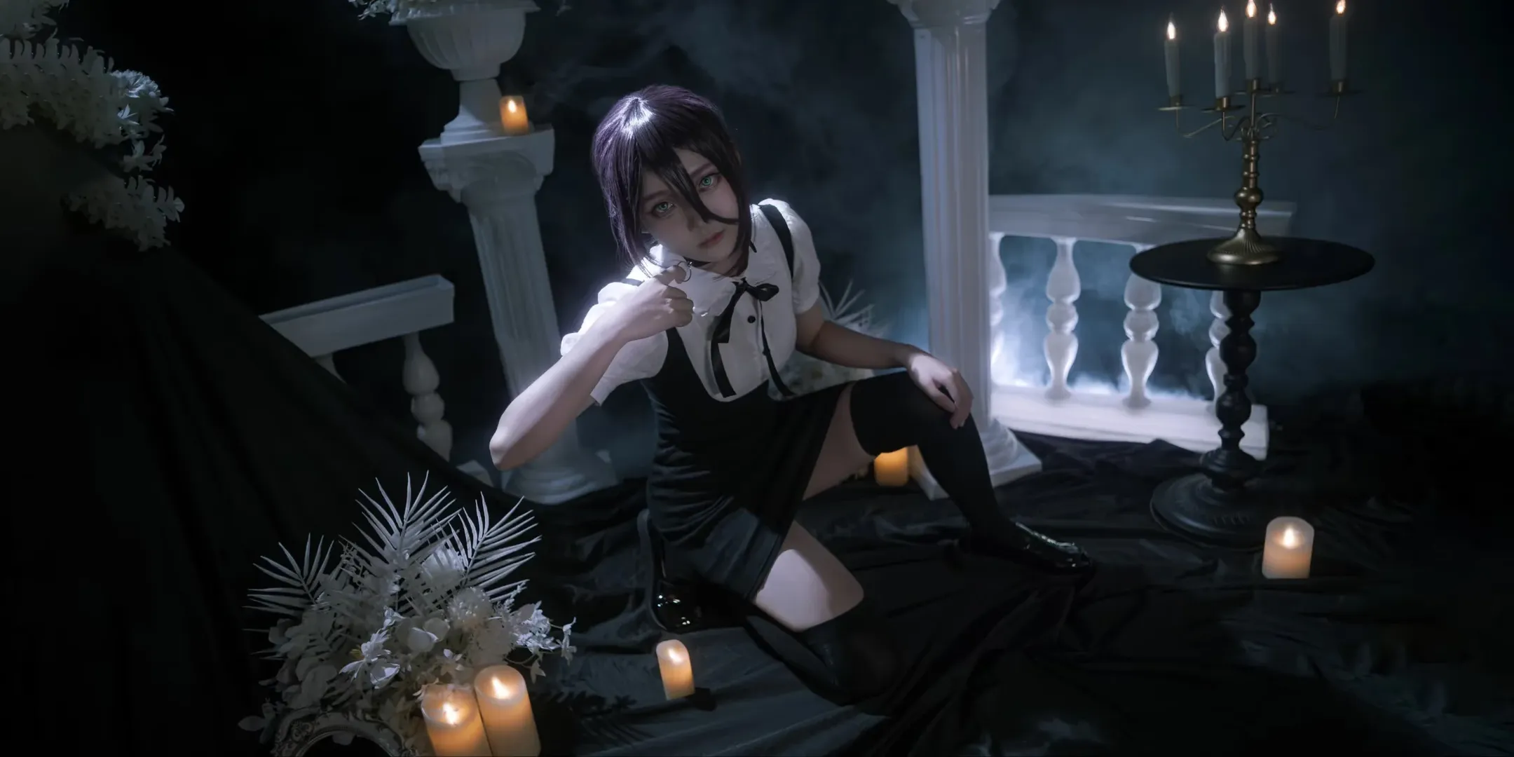 二次元cosplay, 蕾塞cos, 电锯人, 黑丝, 暗黑哥特 - 第7张
