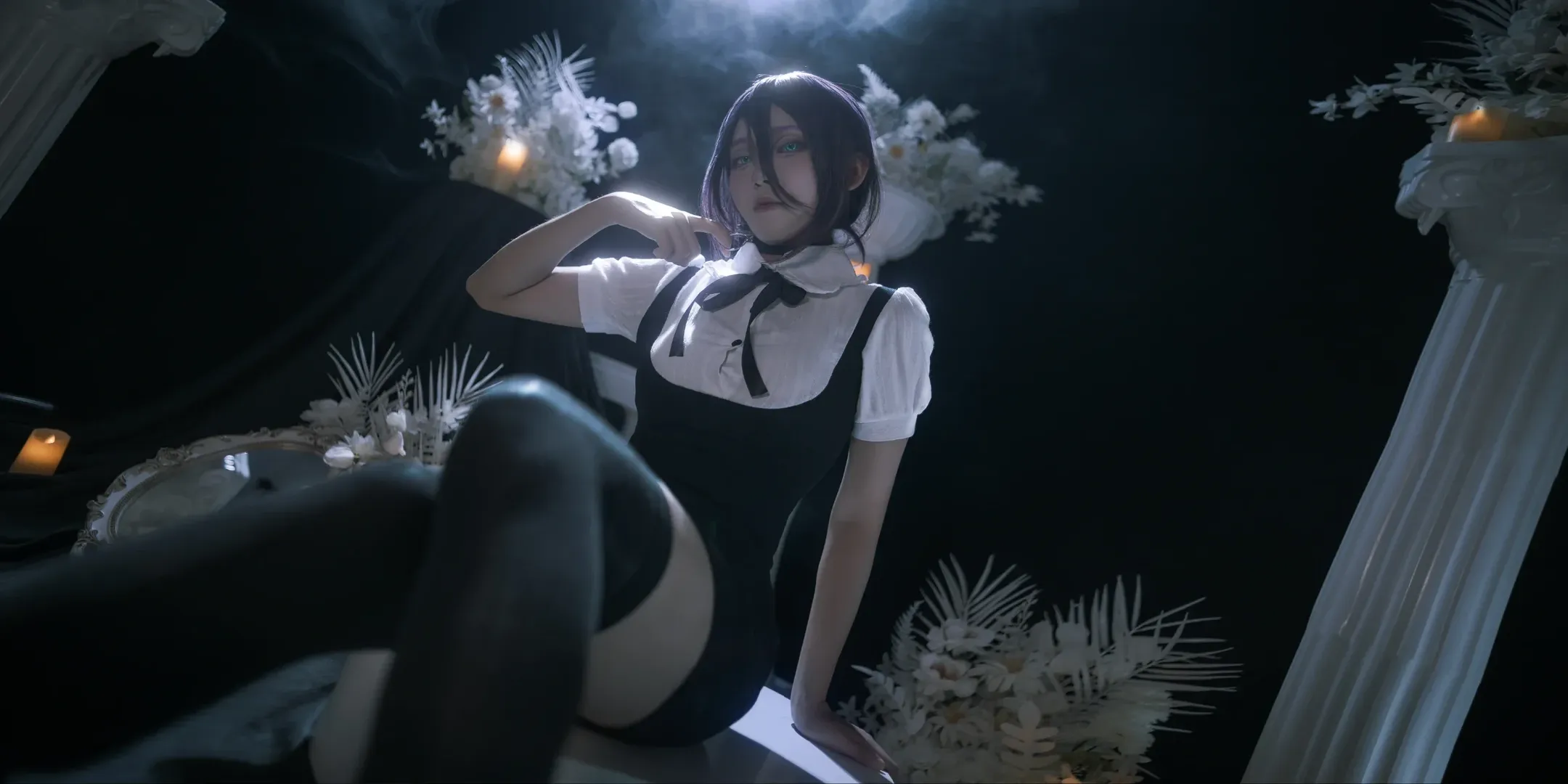 二次元cosplay, 蕾塞cos, 电锯人, 黑丝, 暗黑哥特 - 第9张