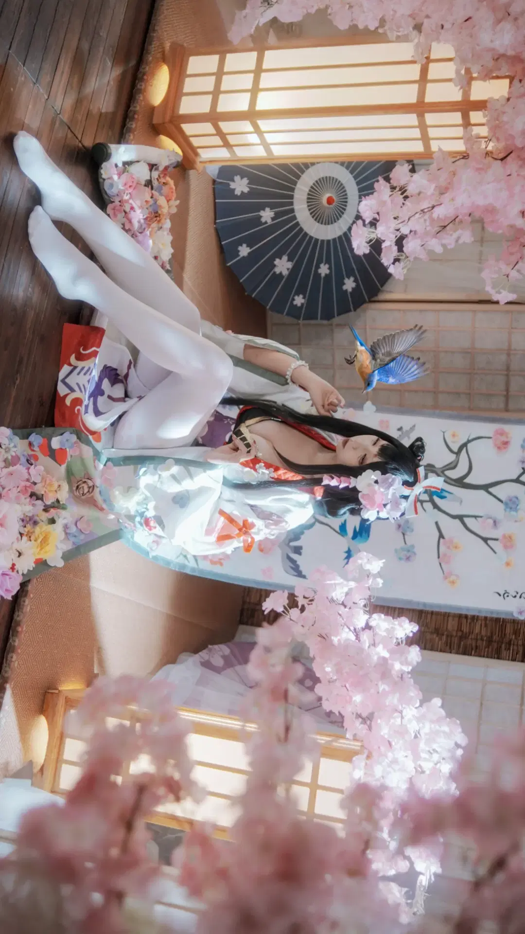 cosplay, 梅州约拍, 白丝, 阴阳师, 花鸟卷cos