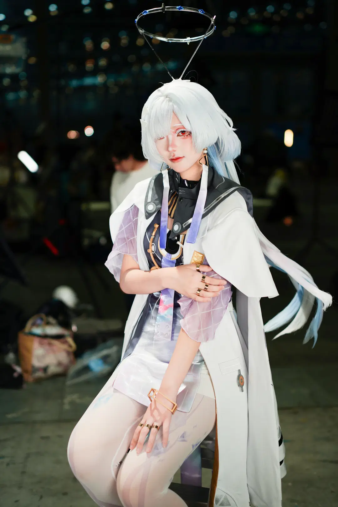 鸣潮, 漫展cosplay, 莫宁cos, 游戏角色扮演, 白丝cos