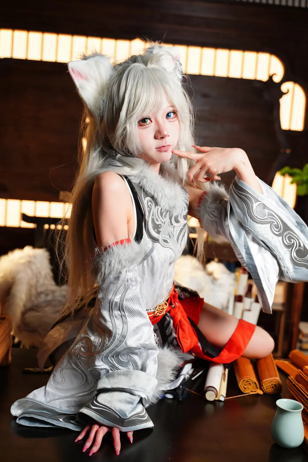 【Yin Yue cosplay】A Record of a Mortal's Journey to Immortality: The Silver-Haired Fox-Eared Maiden by Your Side in Life and Death by 雷霆大屑绒 - Image 7
