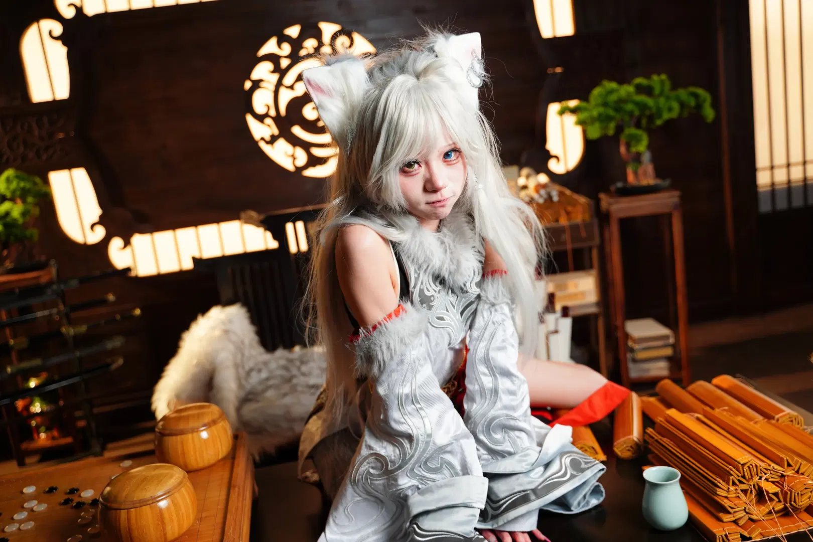 【Yin Yue cosplay】A Record of a Mortal's Journey to Immortality: The Silver-Haired Fox-Eared Maiden by Your Side in Life and Death by 雷霆大屑绒 - Image 9