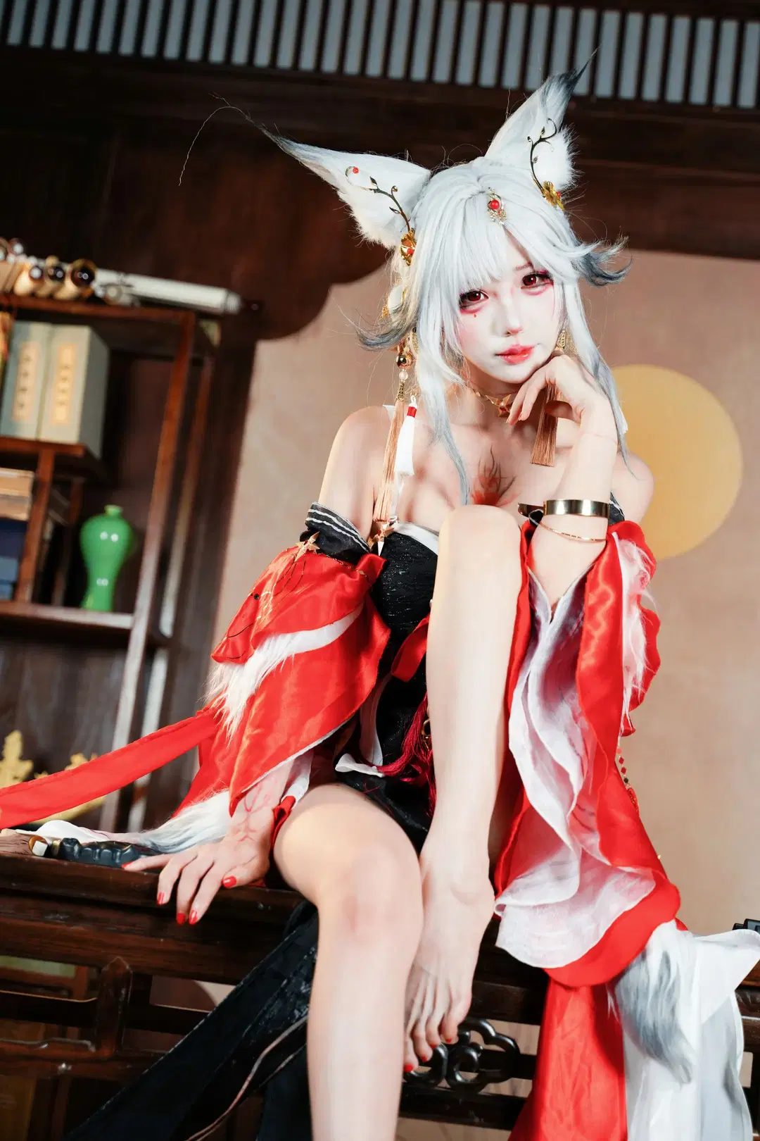 鸣潮, cosplay, 国风cos, 心月狐cos, 狐狸耳朵