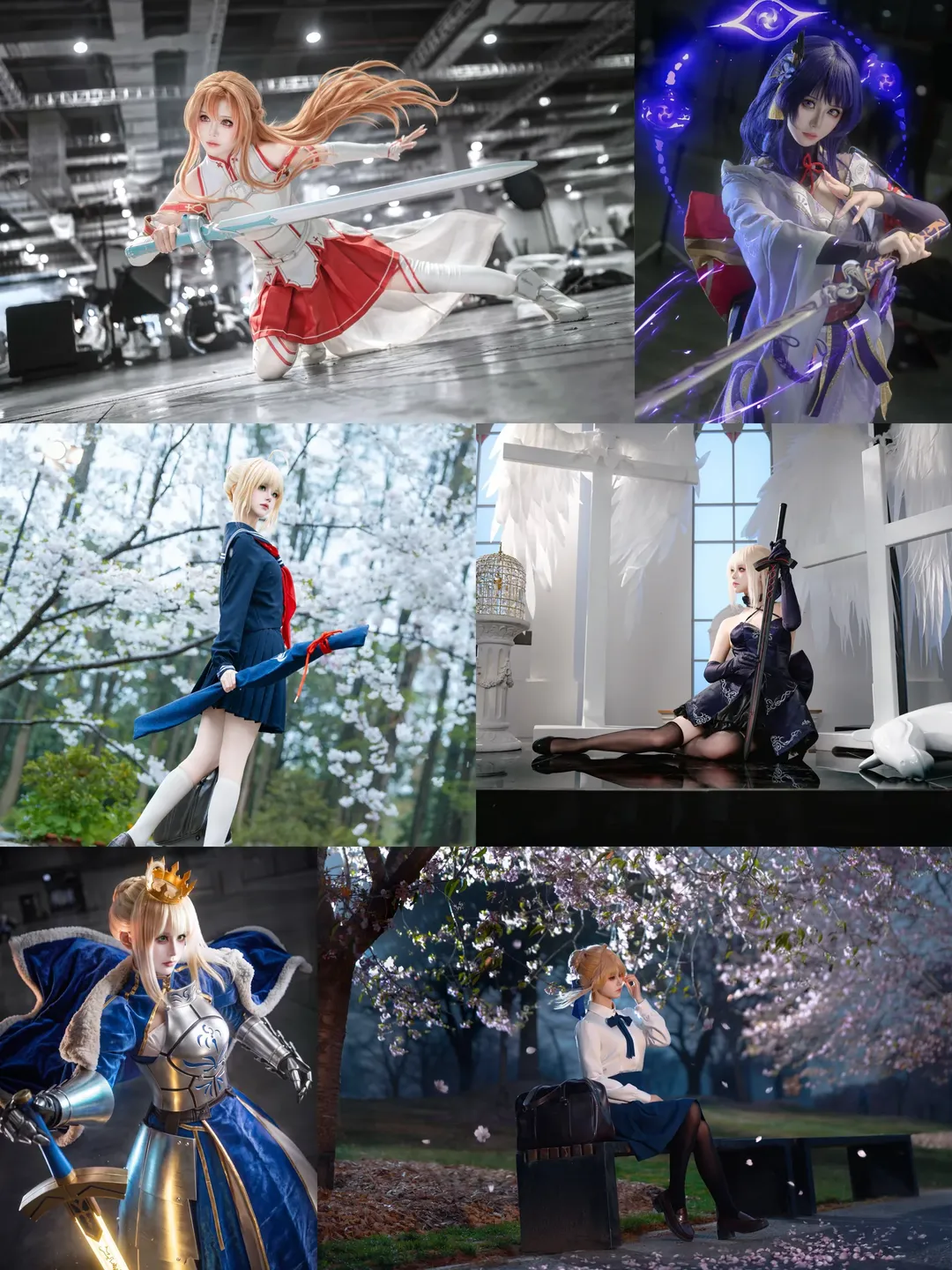 原神, 琳妮特cos, 雷电将军cos, 丝袜, 冰之女皇cos - 第4张