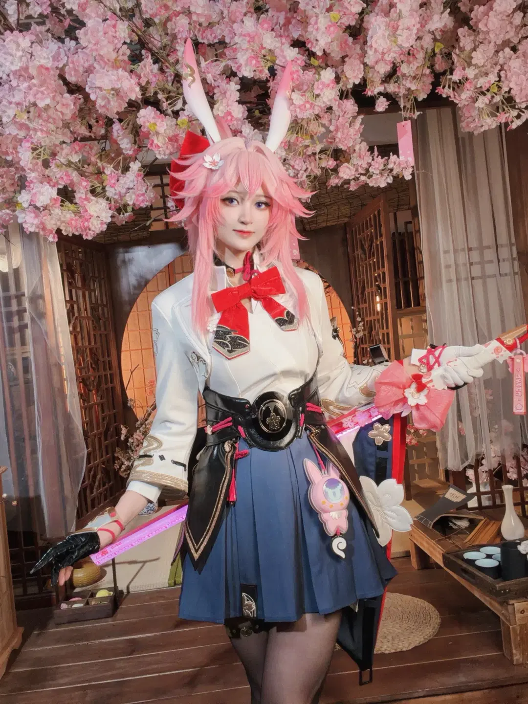 cosplay, 崩坏星穹铁道, 绯英cos, 黑丝, 樱花和风