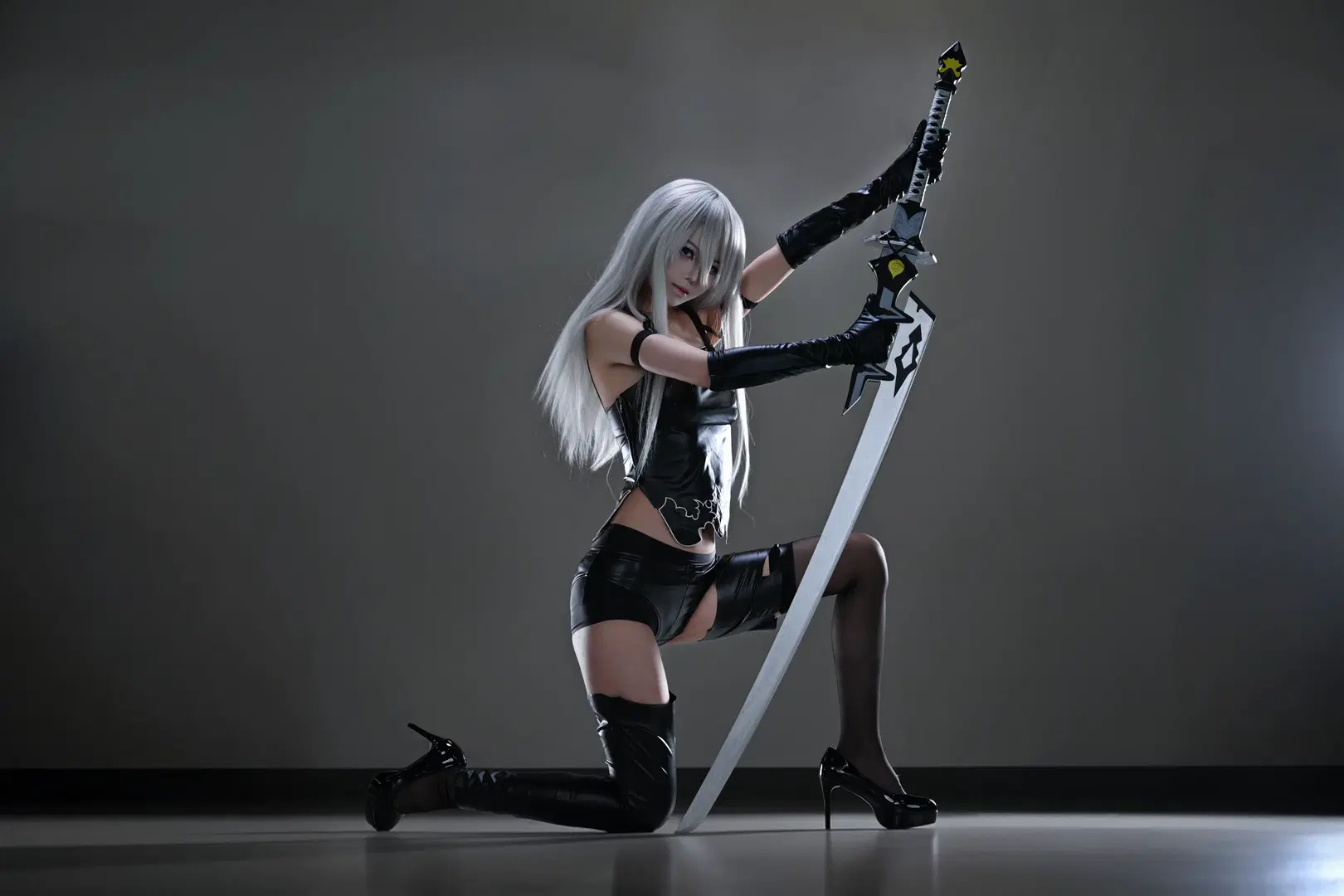 cosplay, NARAKA: BLADEPOINT, NieR:Automata, Black stockings, Justina Gu cosplay