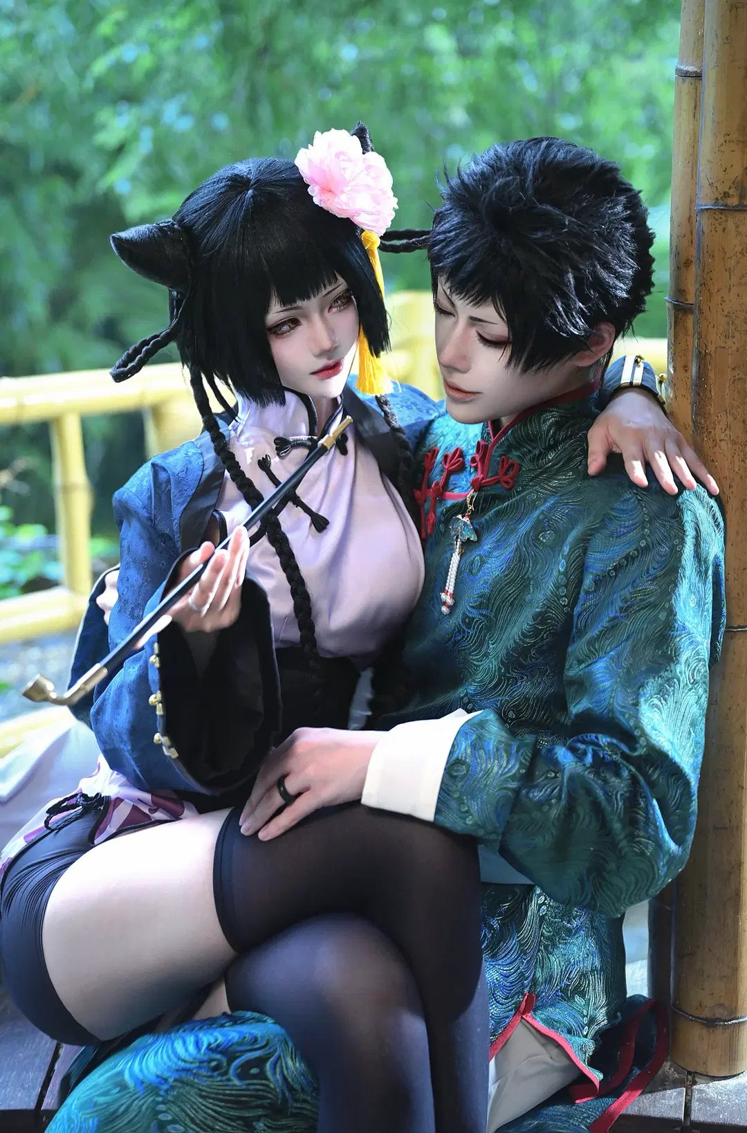 【刘cos】黑执事国风衍生，烟斗与黑丝的红尘伴长生 - 黎 - 第2张