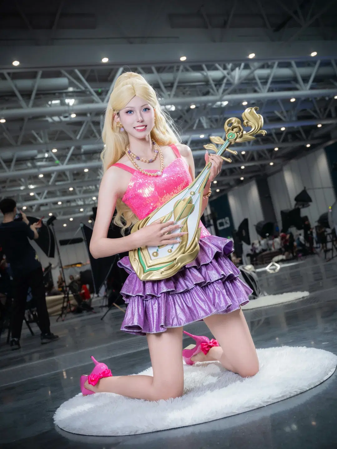 cosplay, 漫展, 粉色系, 人像摄影, 芭比风