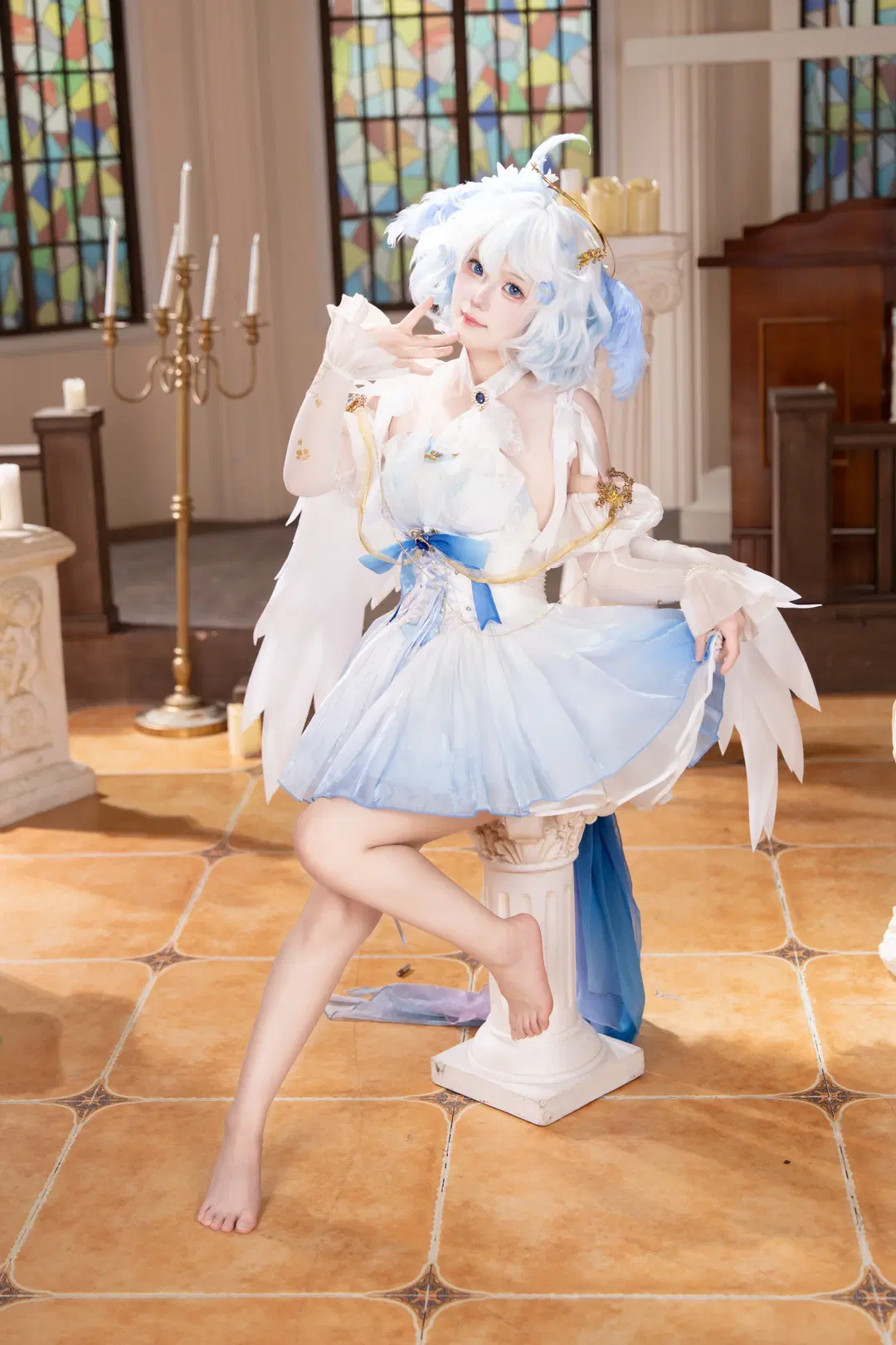 【芙宁娜cos】原神天使芙降临，记录一次梦幻教堂拍摄 - 桂茶茶茶 - 第2张