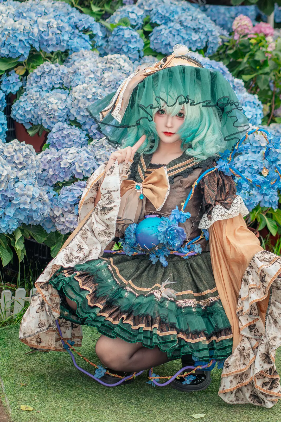 东方project, 洛丽塔, 古明地恋cos, 黑丝, 花海写真