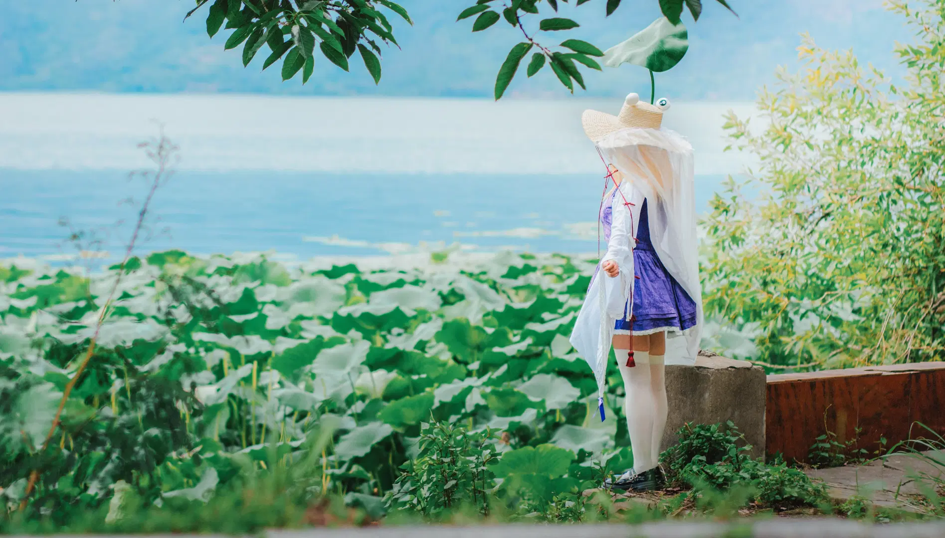 【泄矢诹访子cos】东方project里的夏日荷塘写真 - hopedal - 第3张
