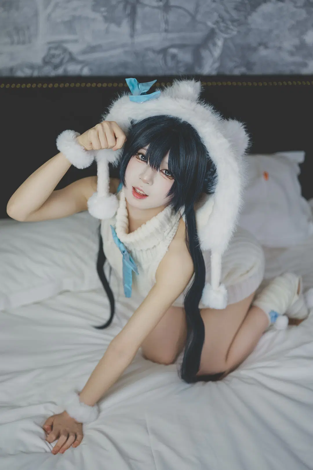 二次元摄影, 蔚蓝档案, 妃咲cos, 上海约拍, 猫猫毛衣