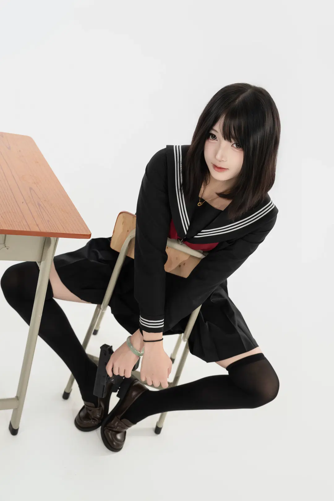 白ホリ日系JK制服ポートレート 雰囲気満点のビジュアル記録 - Takyi柒月 - 4枚目