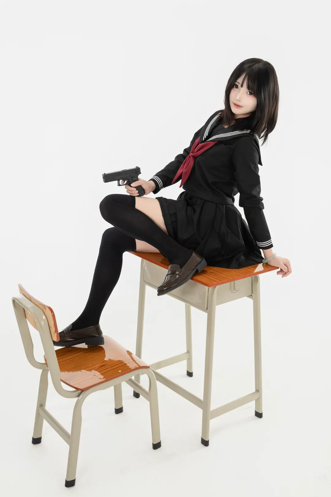 白ホリ日系JK制服ポートレート 雰囲気満点のビジュアル記録 - Takyi柒月 - 5枚目