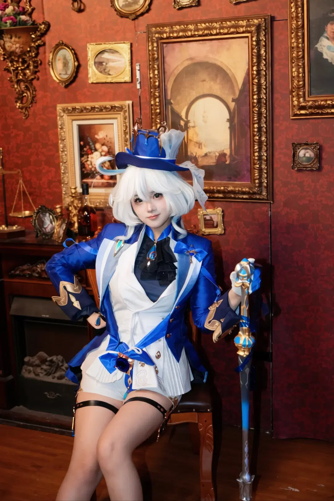 【芙宁娜cos】影棚复古宫廷风格拍摄记录 - 小空_豫痛组 - 第2张