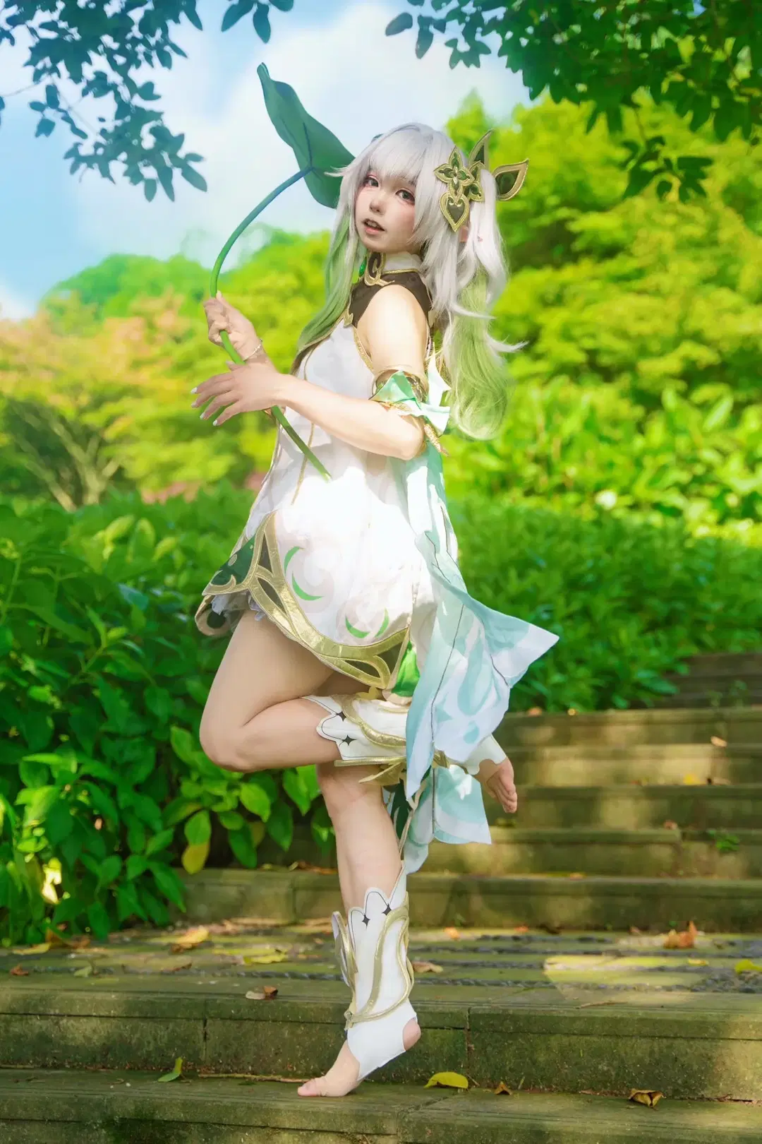 [Nahida Cosplay] Genshin Impact Dendro Archon Nahida's Sumeru forest trip by 装gay被打 - Image 4