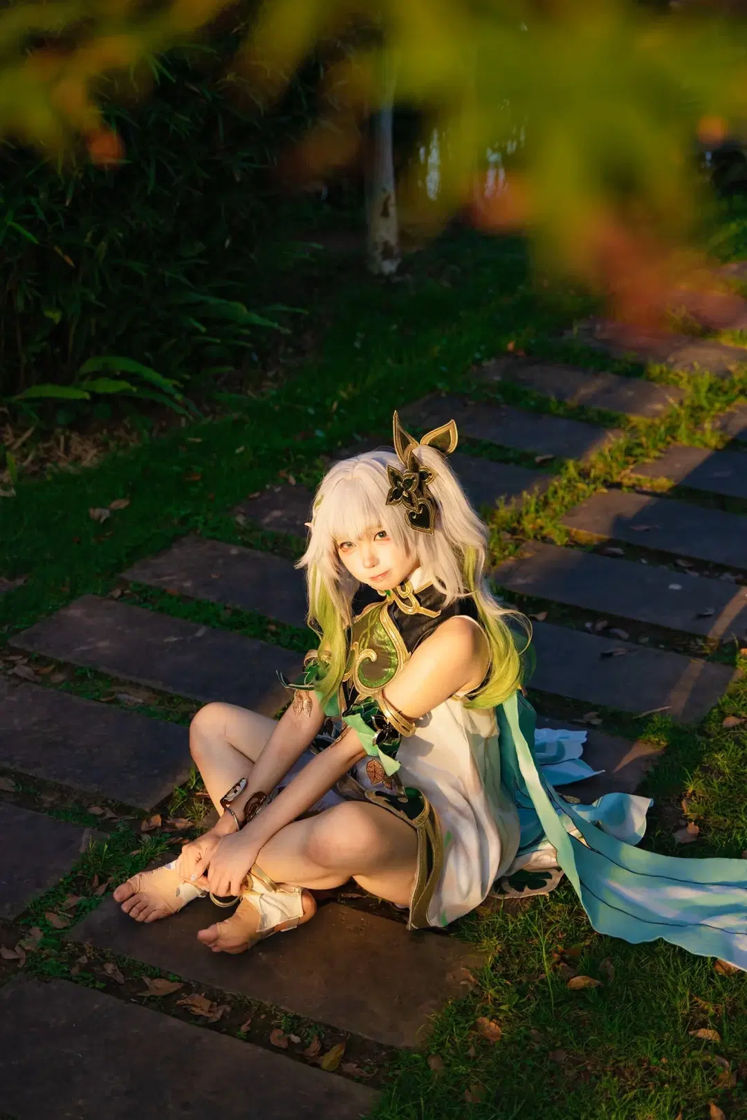 【ナヒーダ コスプレ】原神スメールのクラクサナリデビの光と影の庭園ロケコス - 装gay被打 - 4枚目