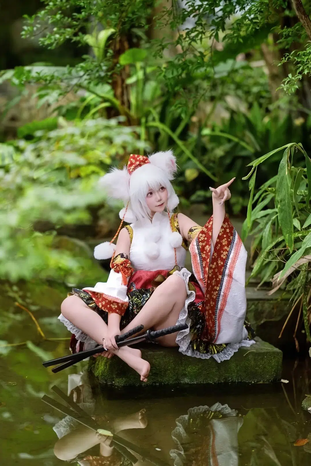 【犬走椛cos】東方Project裡的白狼天狗，山林水景外拍記錄 - 装gay被打 - 第4張