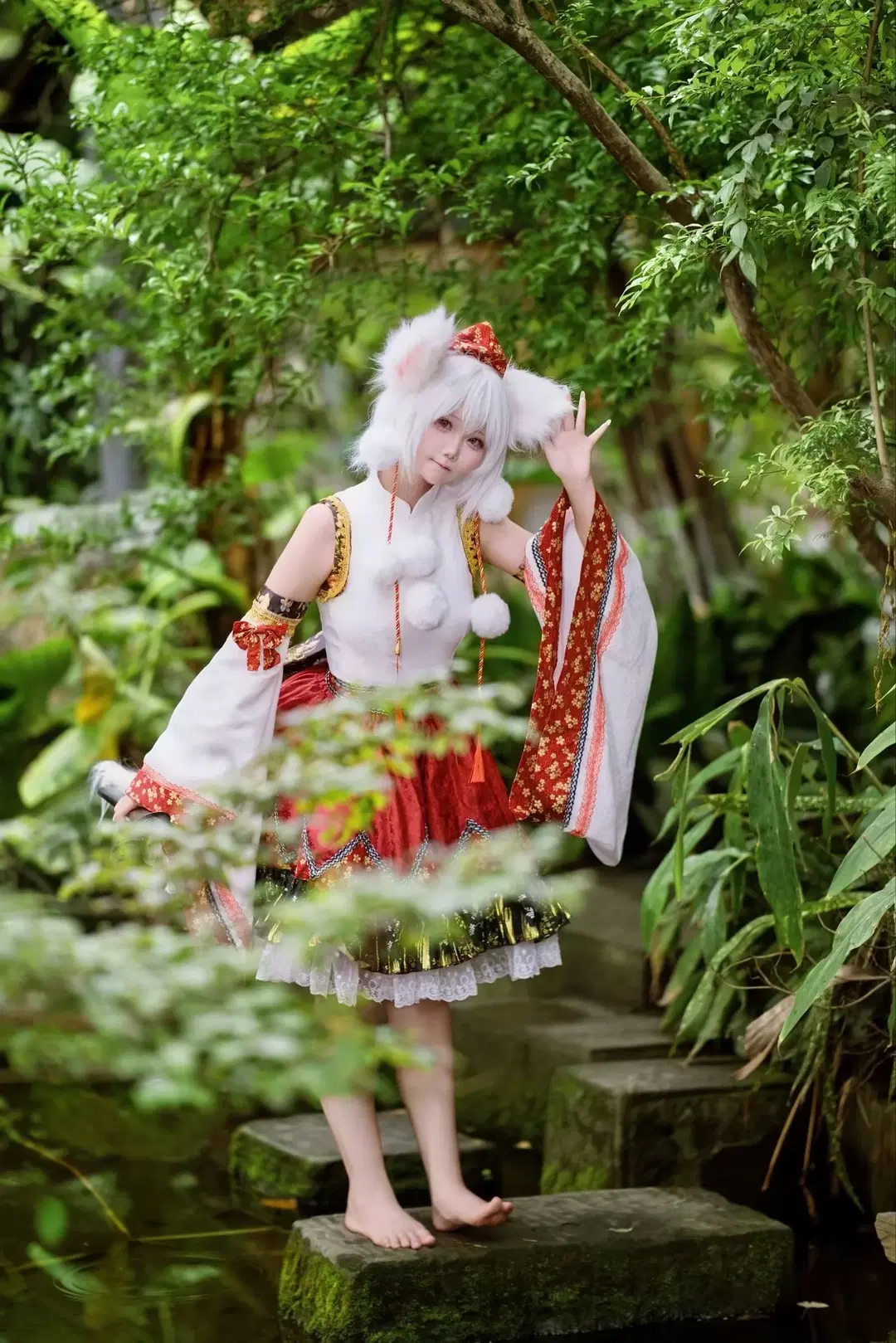 【犬走椛cos】東方Project裡的白狼天狗，山林水景外拍記錄 - 装gay被打 - 第7張