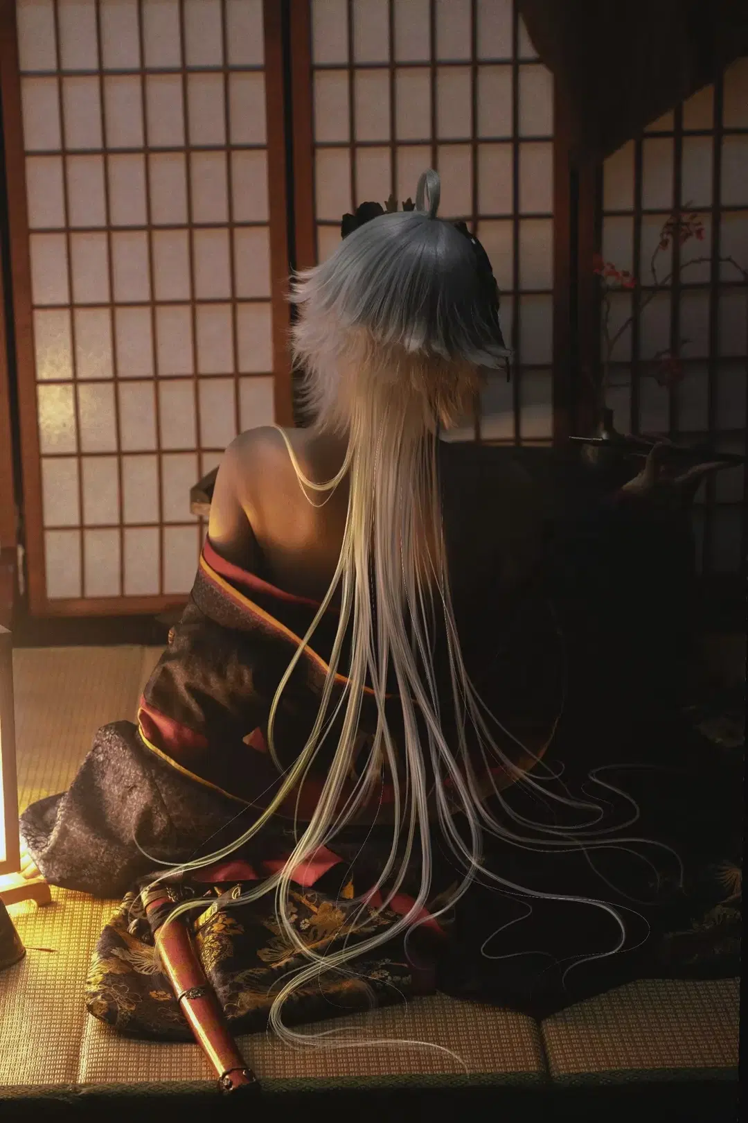[Jeanne d'Arc (Alter) cosplay] FGO under the long night lamp, Japanese-style studio shoot photoset born from shadows by 装gay被打 - Image 3