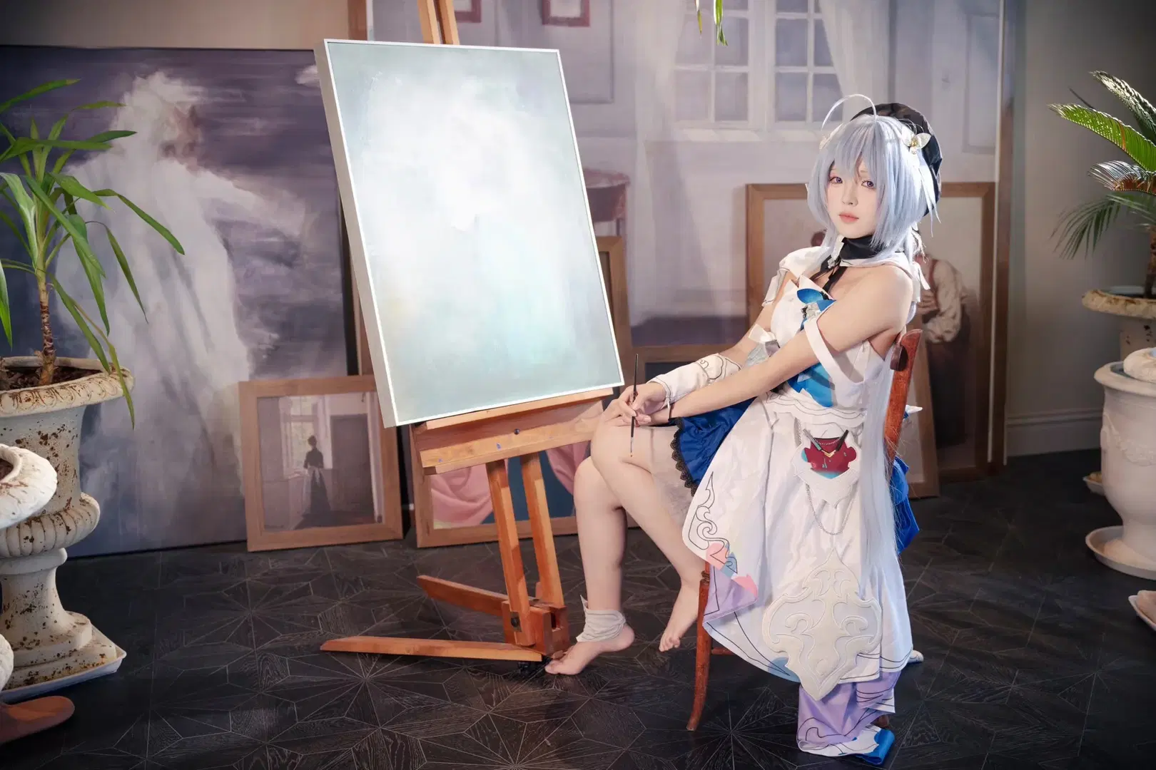 【格蕾修cos】崩坏三的小画家温柔提笔 - 装gay被打 - 第3张