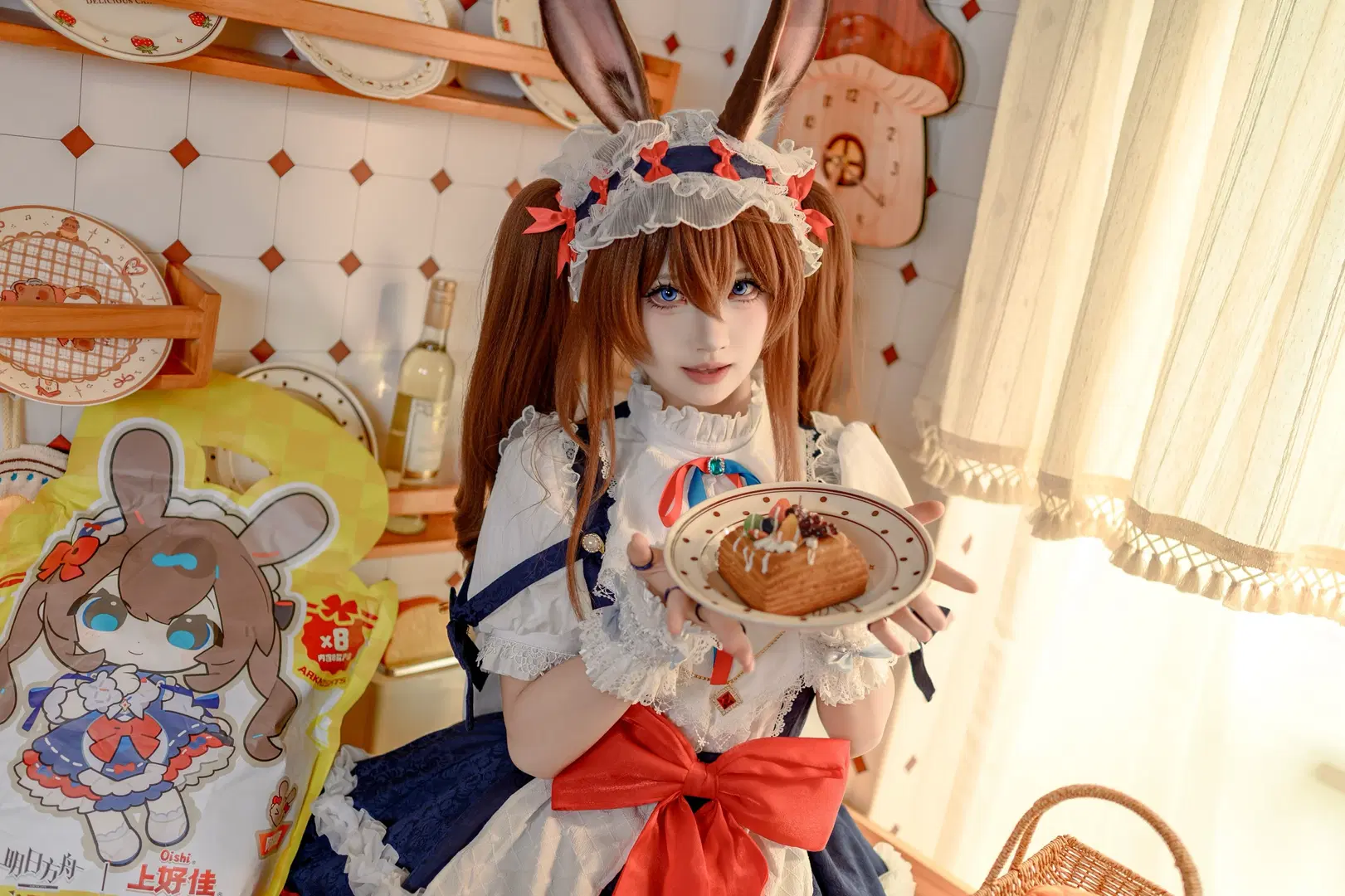 [Amiya cosplay] Arknights Bunny maid Baking Kitchen Diary by 面包 - Image 10