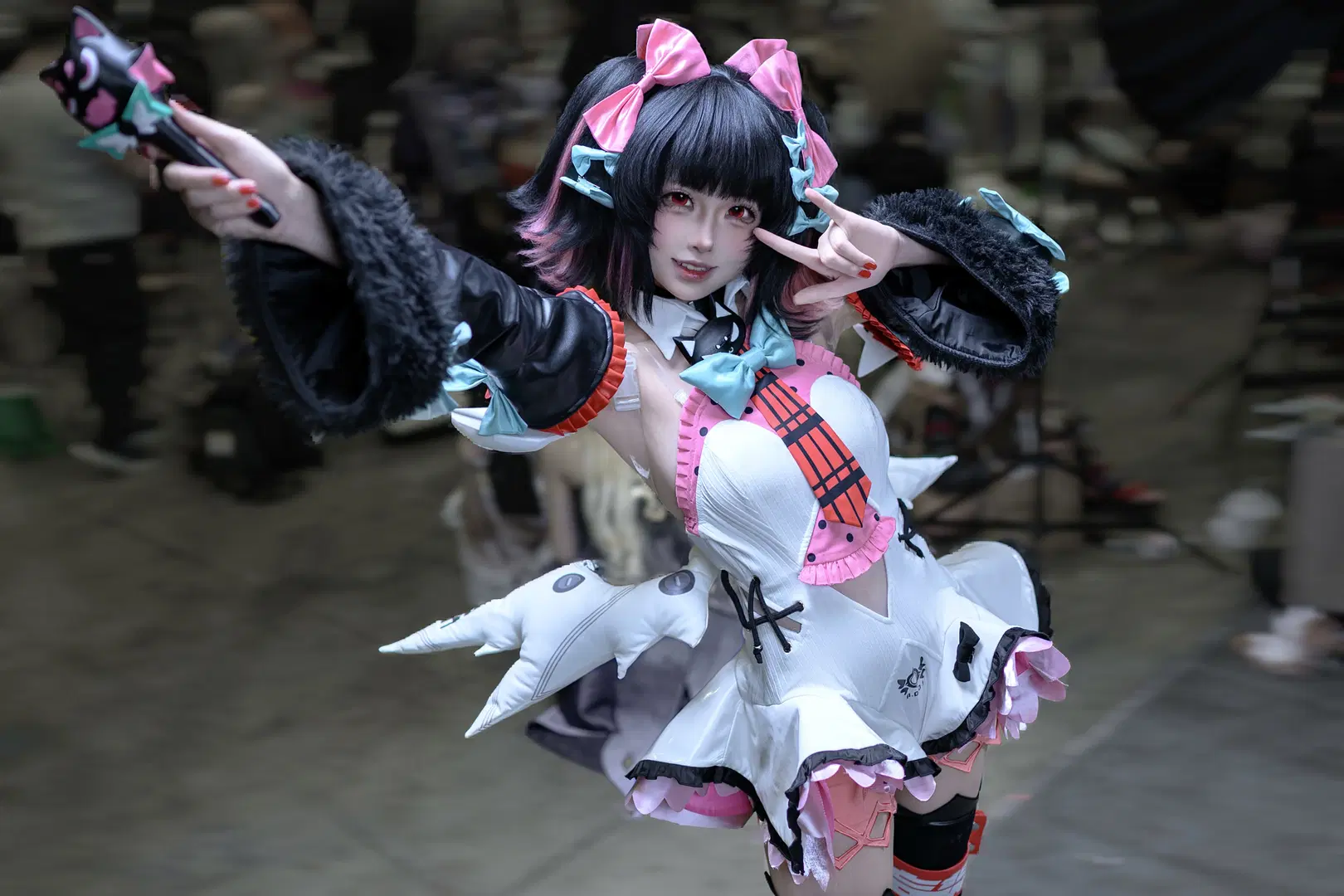 【南宮羽コスプレ】良牙夏典の黒ピンク猫系少女 - 面包 - 2枚目