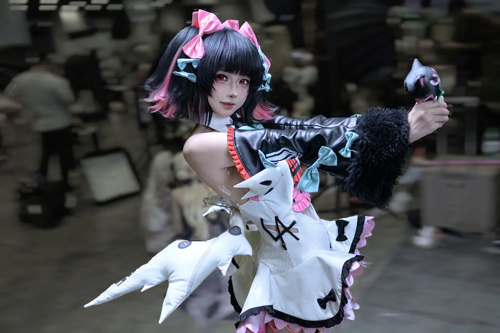 【南宮羽コスプレ】良牙夏典の黒ピンク猫系少女 - 面包 - 3枚目
