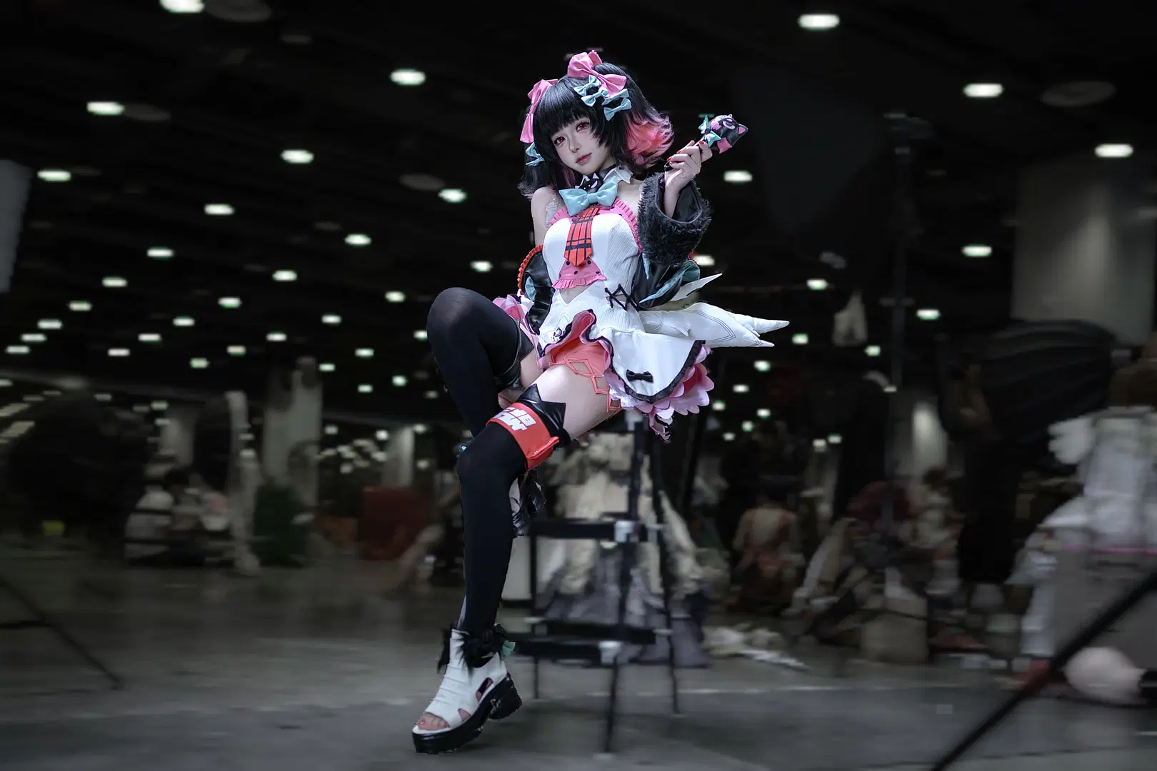 【南宮羽コスプレ】良牙夏典の黒ピンク猫系少女 - 面包 - 5枚目