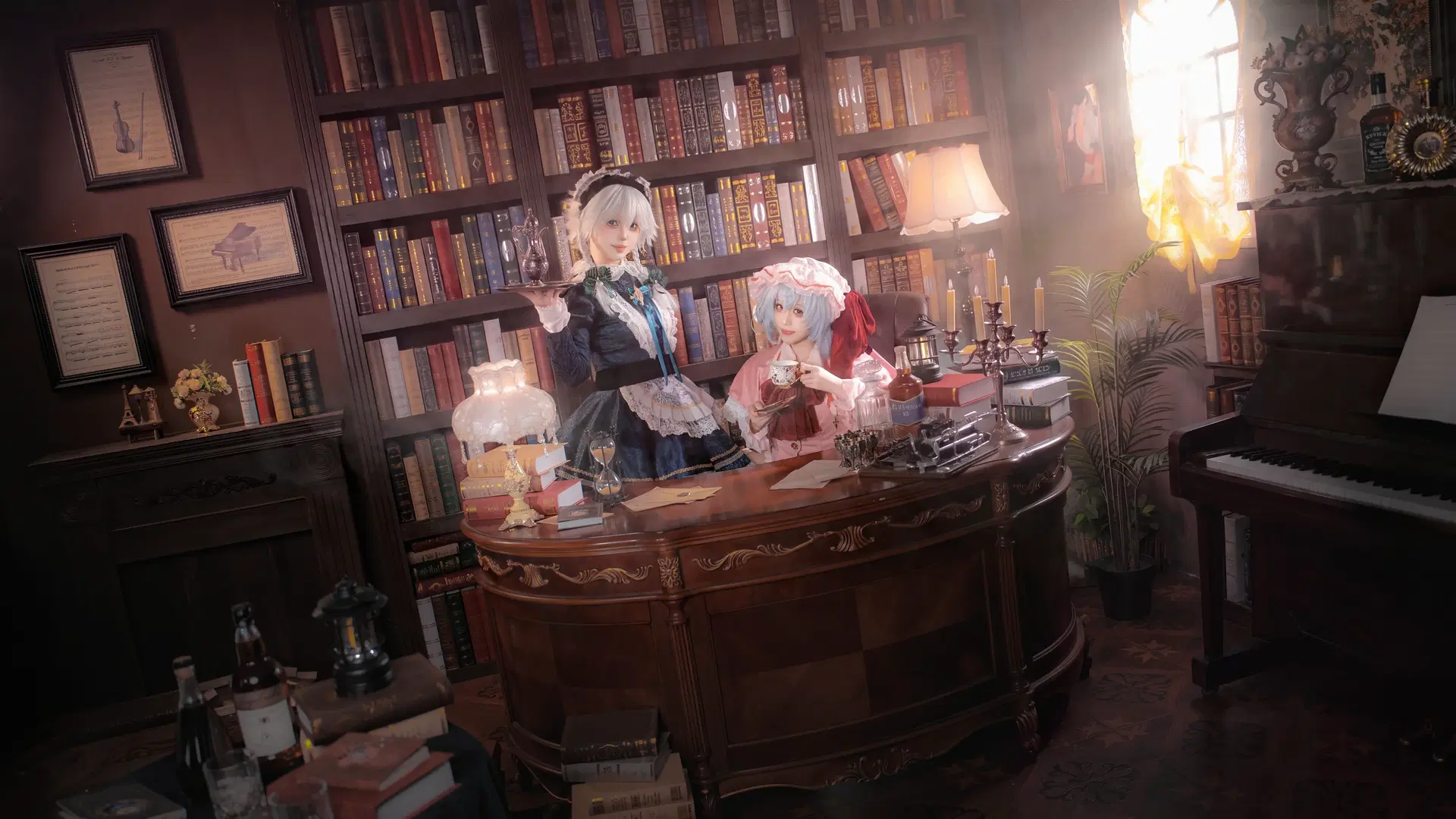【Remilia and Sakuya Izayoi cosplay】Touhou Project: Moonlit Study Tea Party by 雾雨若叶 - Image 6