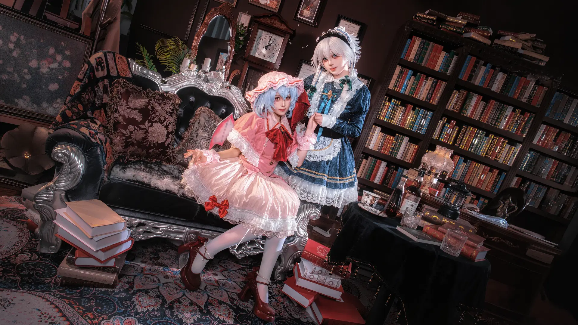 【Remilia and Sakuya Izayoi cosplay】Touhou Project: Moonlit Study Tea Party by 雾雨若叶 - Image 8