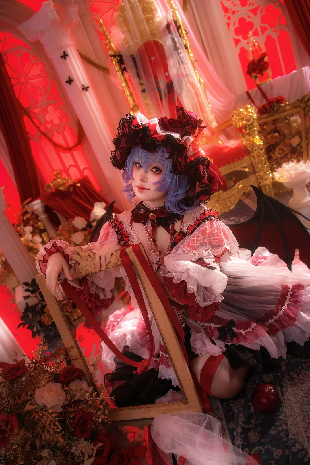 【蕾米莉亚cos】东方Project红魔馆大小姐的华丽哥特之夜 - 雾雨若叶 - 第3张