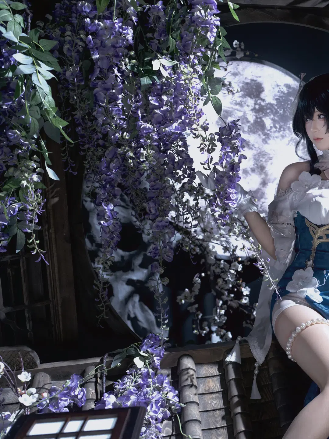 【ルアン・メェイ コスプレ】崩壊：スターレイル 月下と藤の花が織りなす静謐な透明感 - 是_猫呀 - 4枚目