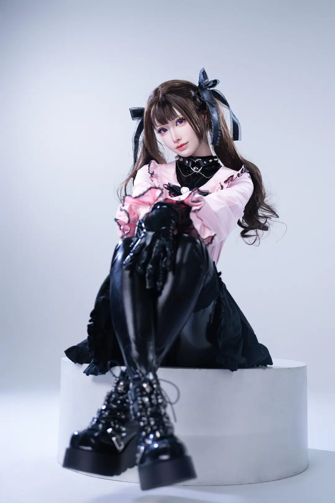 cosplay, 皮衣cos, 蕾系穿搭, 黑川美羽cos, 皮裤