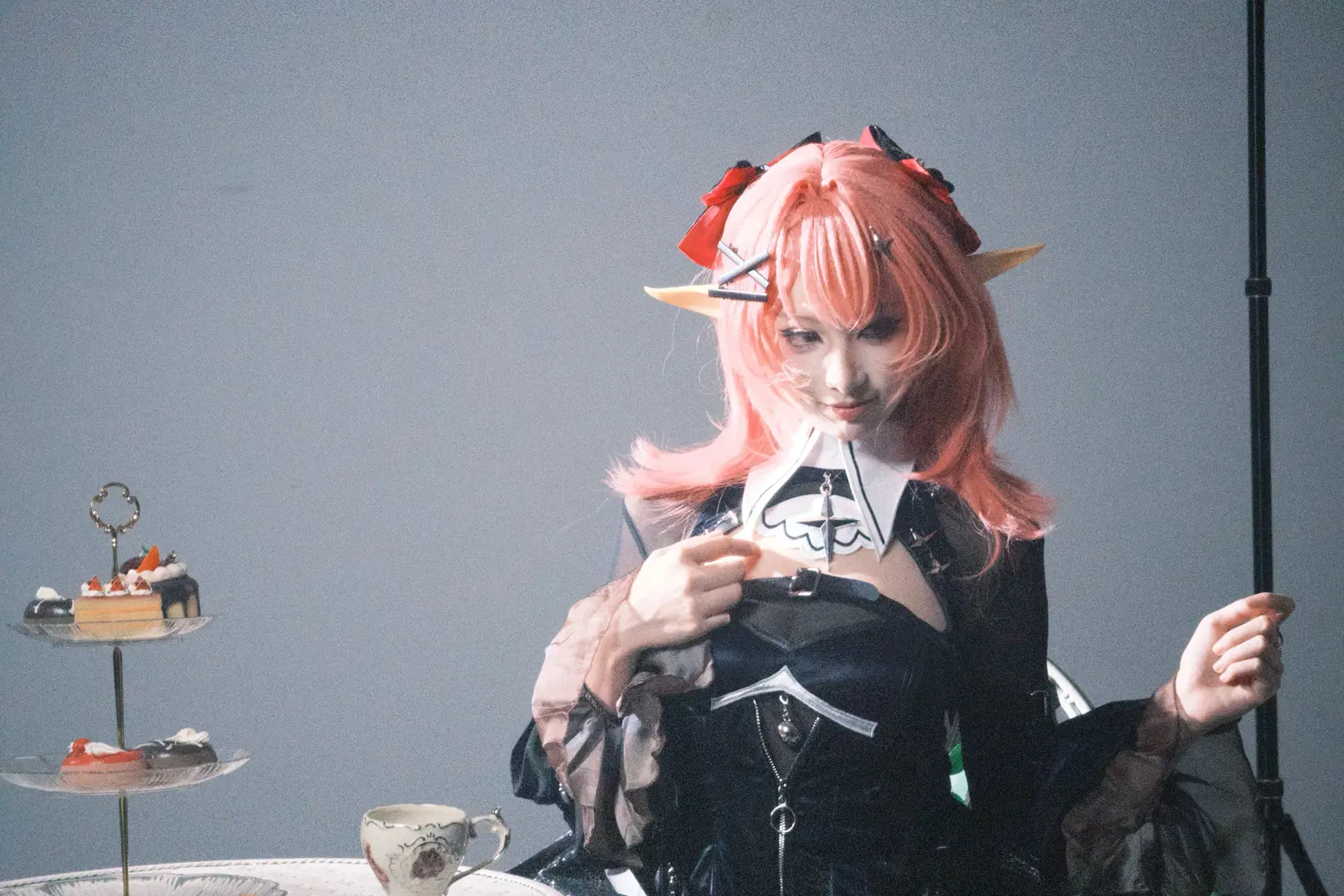 【レミエール コスプレ】『ゼンレスゾーンゼロ』ダークなゴシック風：メイキング写真公開 - K_shiki - 4枚目