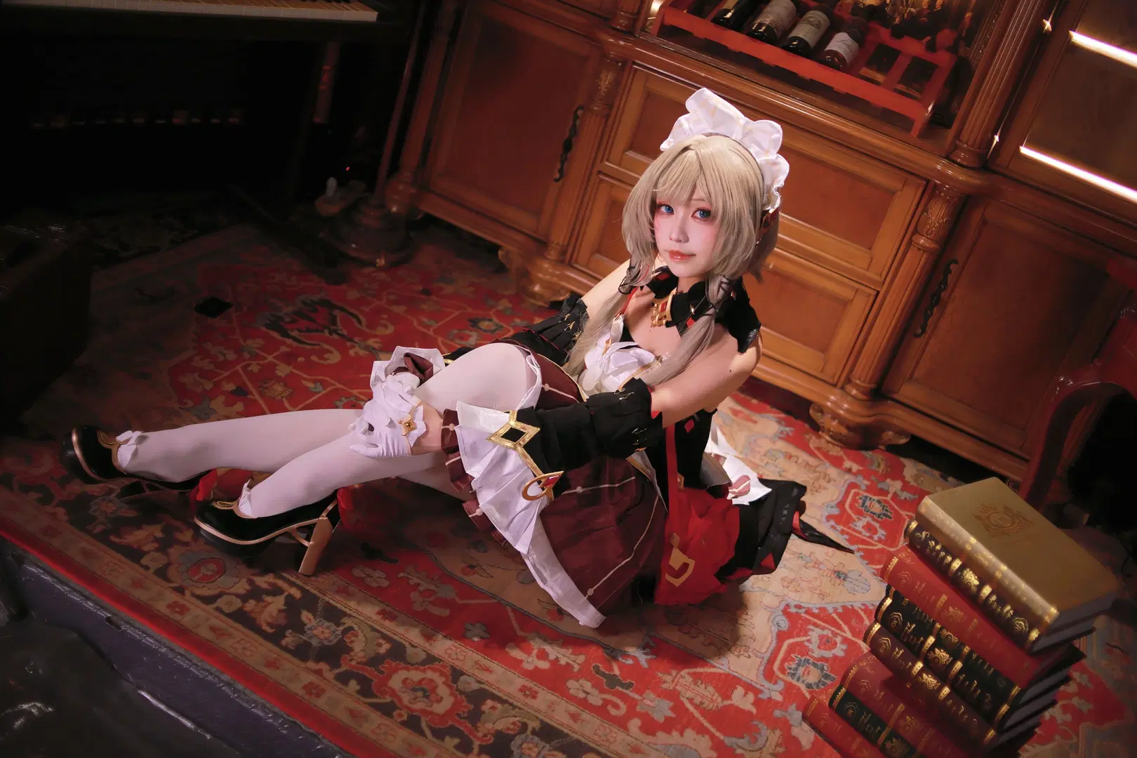 桑多涅cos, 原神, 女仆装, cosplay摄影, 白丝cos