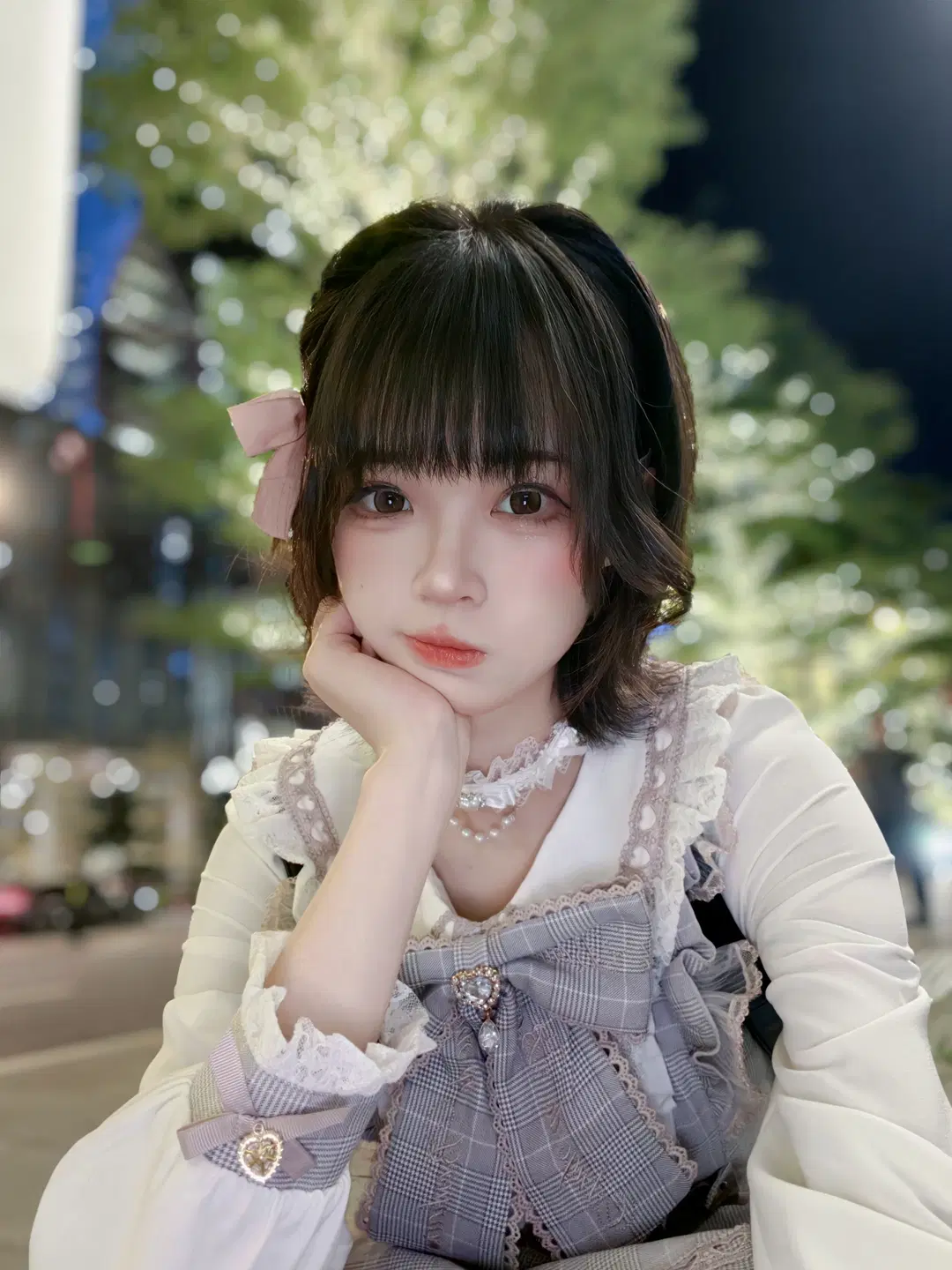 穿lizlisa蕾系格紋拍夜景正片，沒踩點也能出片 - 阿蛋阿蛋蛋- - 第3張