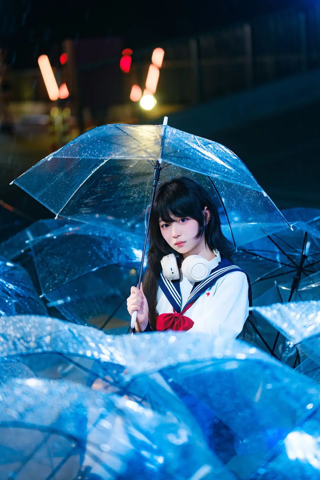 雨夜天台的水手服情緒風寫真 - 幻影消失 - 第11張