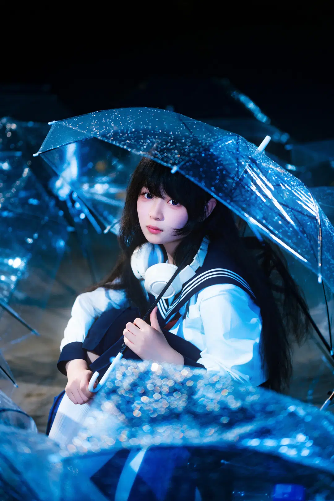雨夜天台的水手服情緒風寫真 - 幻影消失 - 第12張