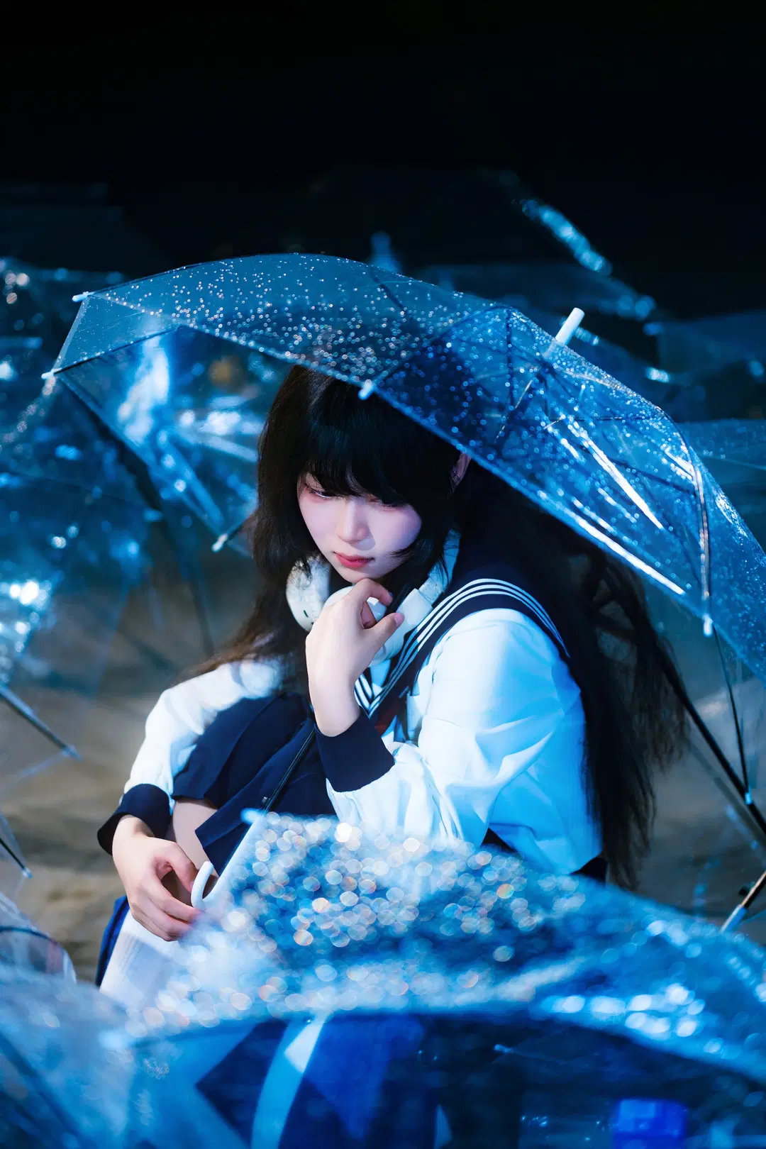 雨夜天台的水手服情緒風寫真 - 幻影消失 - 第8張