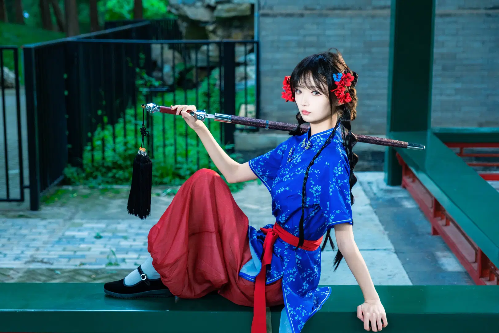 中華娘, 国風少女, チャイナドレス撮影, 陶然亭, 富士フイルム X-H2