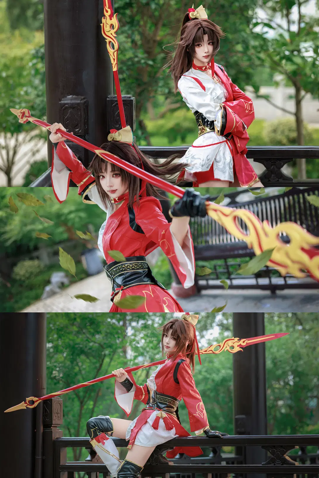 オナー・オブ・キングス, 古風コスプレ, ゲームキャラクターコスプレ, ユンエイ コスプレ, 赤白の戦闘服