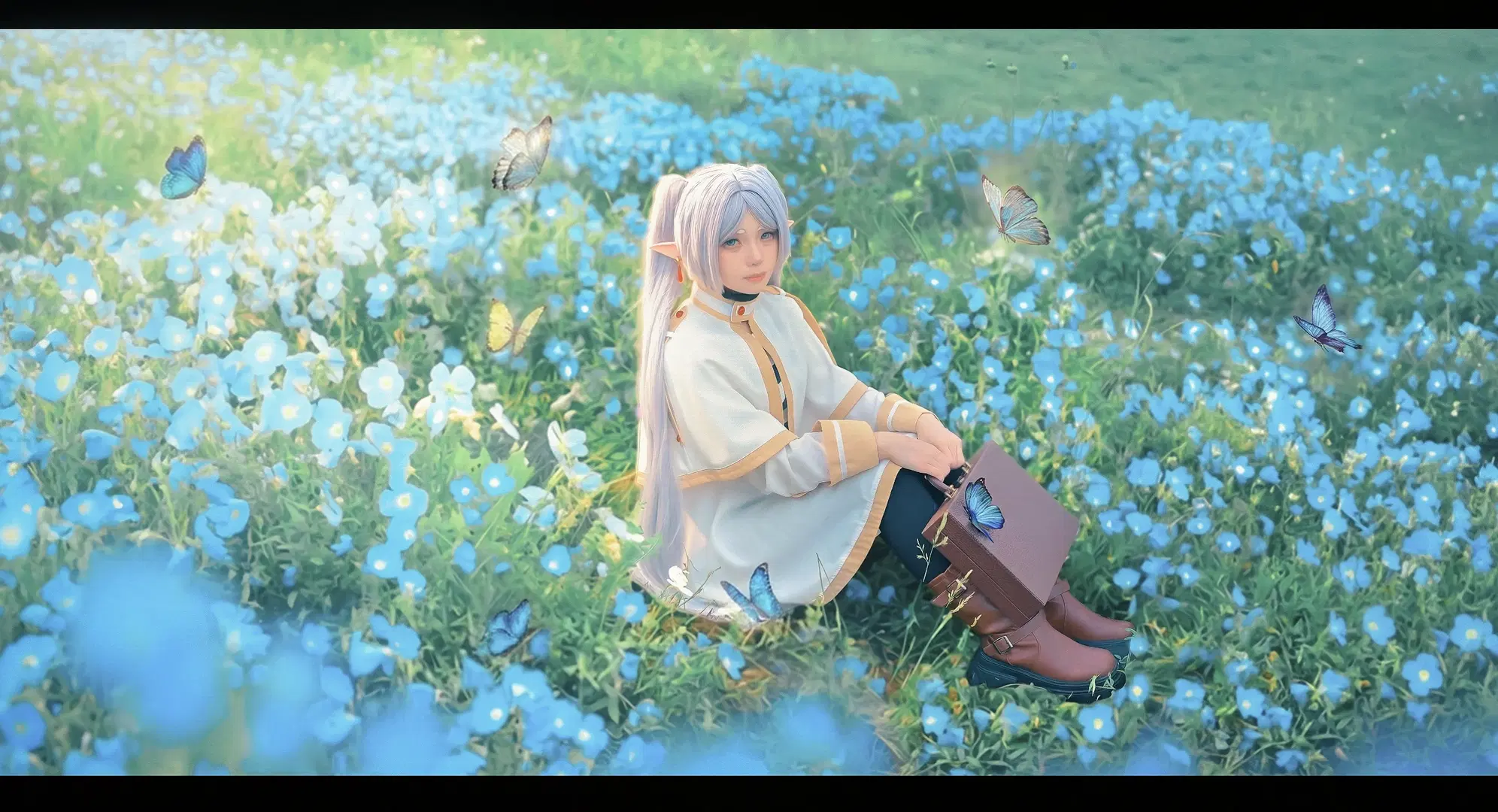 葬送的芙莉莲, 芙莉莲cos, 精灵耳, 动漫角色扮演, 外景cos