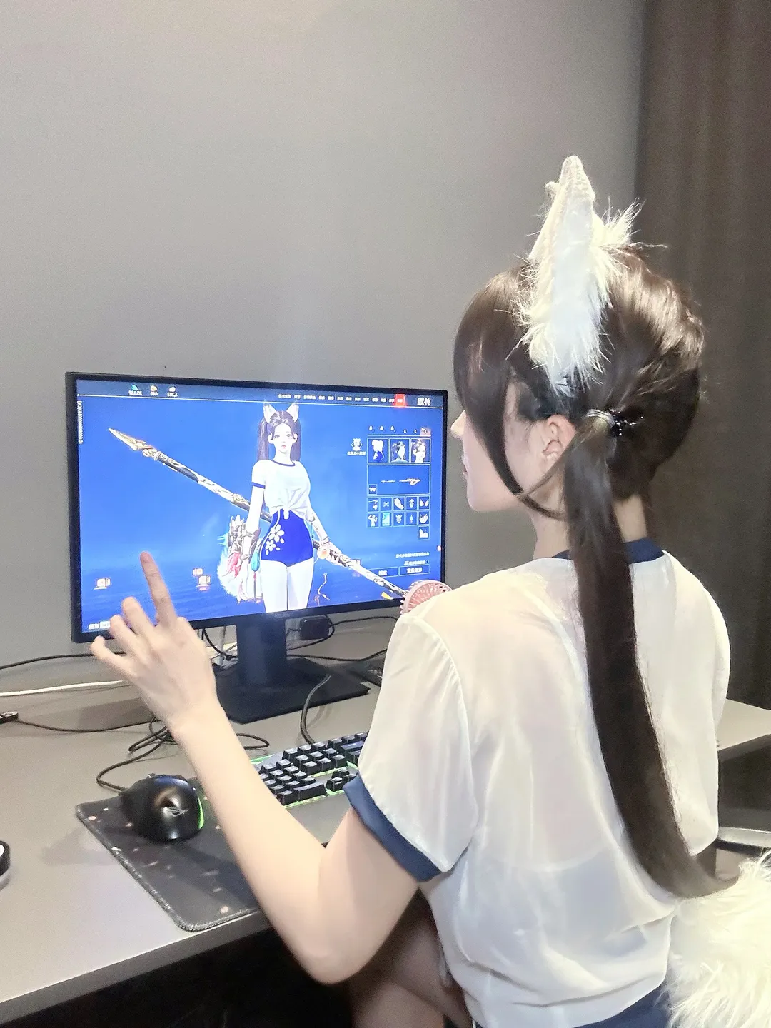 永劫无间, 电竞少女, 胡桃cos, 女coser, 萌系猫耳 - 第5张