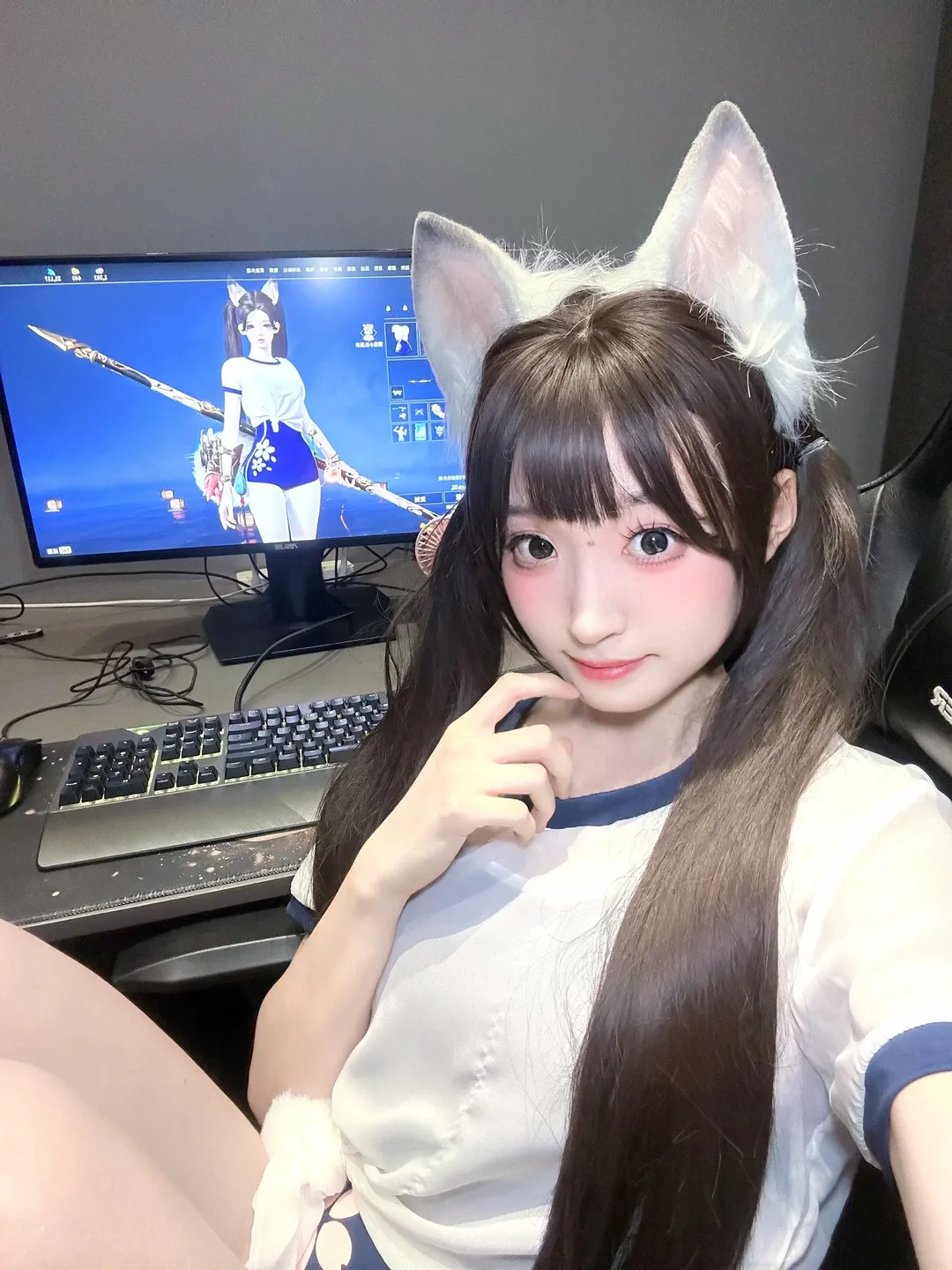 永劫无间, 电竞少女, 胡桃cos, 女coser, 萌系猫耳 - 第7张