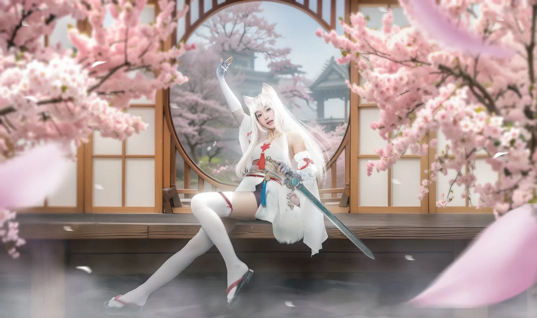 永劫无间, cosplay摄影, 胡桃cos, 土御门胡桃cos, 丝袜 - 第3张