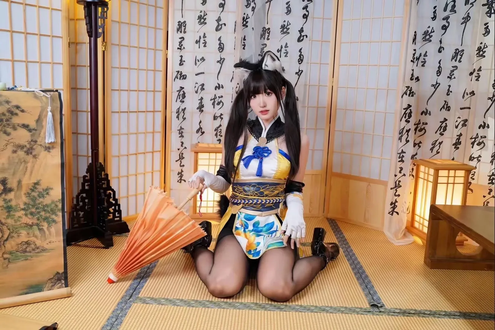 永劫无间, cosplay摄影, 胡桃cos, 土御门胡桃cos, 丝袜 - 第6张