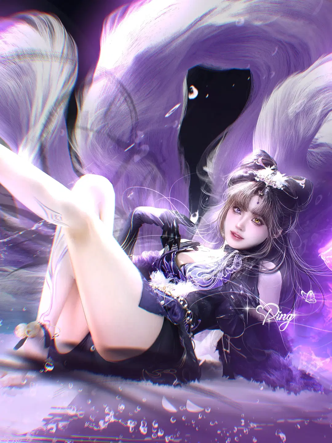 【玉玲珑コスプレ】『NARAKA: BLADEPOINT』紫煙漂う妖艶な美の再現 - 宅宅平 - 2枚目