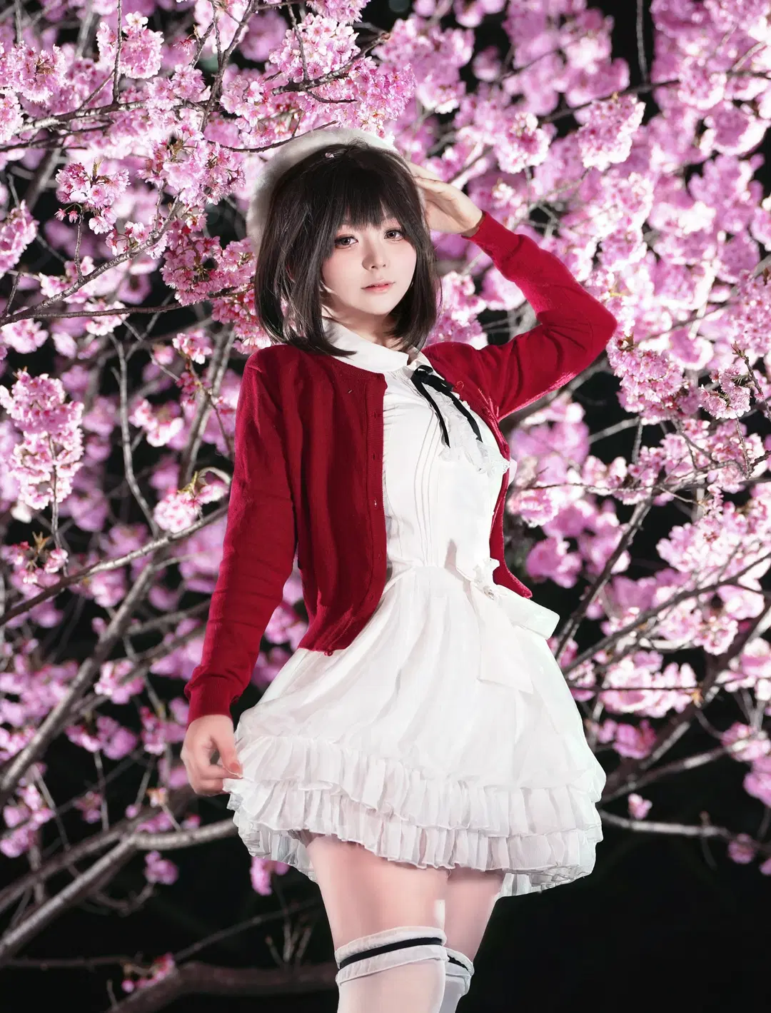 二次元看见计划, 加藤惠cos, 路人女主的养成方法, 夜樱写真, 过膝袜