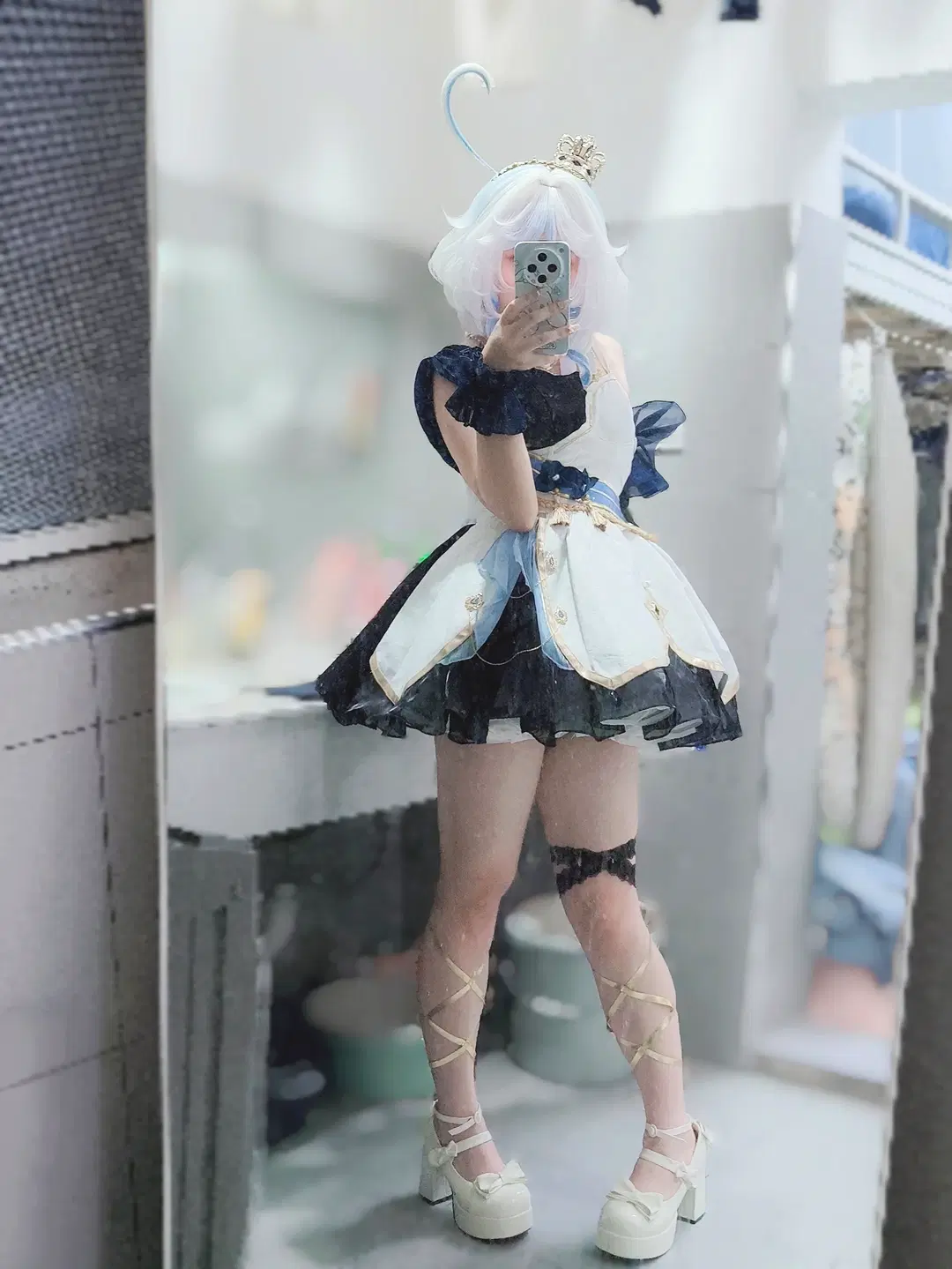 原神, 芙宁娜cos, 悠窝窝, 丝袜, 芙宁娜试衣